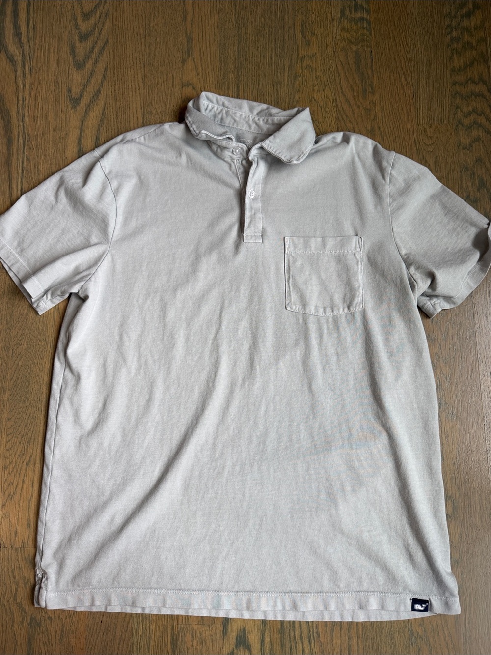 Vineyard Vines Light Gray Men’s Polo with Chest Pocket